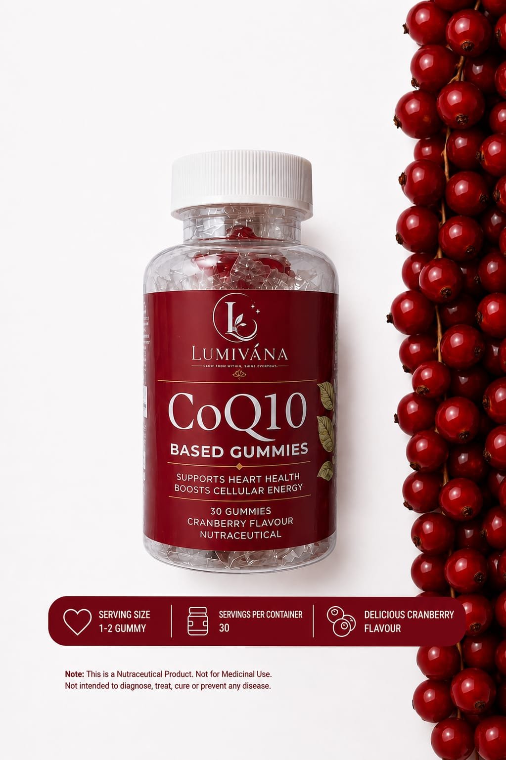Lumivána CoQ10 Gummies Cranberry